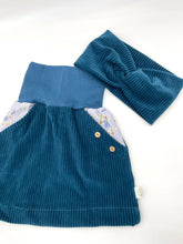 Lade das Bild in den Galerie-Viewer, Bio Breidcord Rock Meeresblau Frühlingselfen mit oder ohne Haarband