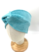 Lade das Bild in den Galerie-Viewer, Haarband aus Samt in Aquablau für Damen & Kinder