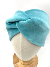 Lade das Bild in den Galerie-Viewer, Haarband aus Samt in Aquablau für Damen & Kinder