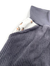 Lade das Bild in den Galerie-Viewer, Bio Breidcord Rock Grau Rotkehlchen mit oder ohne Haarband