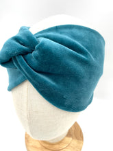 Lade das Bild in den Galerie-Viewer, Haarband aus Samt in Petrol für Damen & Kinder