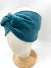 Lade das Bild in den Galerie-Viewer, Haarband aus Samt in Petrol für Damen & Kinder