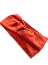 Lade das Bild in den Galerie-Viewer, Haarband aus Samt in Rostrot für Damen & Kinder