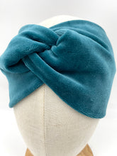 Lade das Bild in den Galerie-Viewer, Haarband aus Samt in Petrol für Damen & Kinder