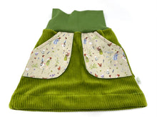 Lade das Bild in den Galerie-Viewer, Bio Breidcord Rock Hellgrün glückliche Hühner mit oder ohne Haarband