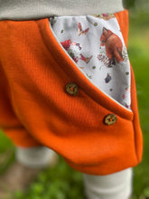 Lade das Bild in den Galerie-Viewer, BIO SOFT SWEAT HOSE Rost/Grau Brombeerzwerg Taschen Mitwachsend