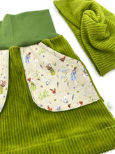 Lade das Bild in den Galerie-Viewer, Bio Breidcord Rock Hellgrün glückliche Hühner mit oder ohne Haarband