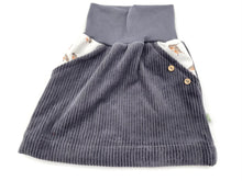 Lade das Bild in den Galerie-Viewer, Bio Breidcord Rock Grau Rotkehlchen mit oder ohne Haarband