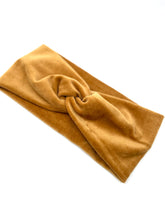 Lade das Bild in den Galerie-Viewer, Haarband aus Samt in Senfgelb-Gold für Damen & Kinder