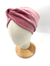 Lade das Bild in den Galerie-Viewer, Haarband aus Samt in Altrosa für Damen & Kinder