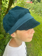 Lade das Bild in den Galerie-Viewer, Michel Mütze Ballonmütze Cord Meeresblau