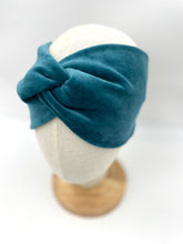 Lade das Bild in den Galerie-Viewer, Haarband aus Samt in Petrol für Damen & Kinder