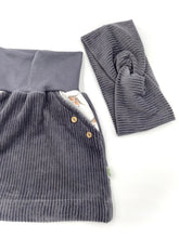 Lade das Bild in den Galerie-Viewer, Bio Breidcord Rock Grau Rotkehlchen mit oder ohne Haarband