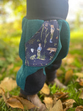 Lade das Bild in den Galerie-Viewer, WOLLWALK-HOSE Petrol/Dunkelblau kleiner Endecker Taschen Kniepatches