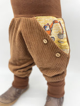 Lade das Bild in den Galerie-Viewer, CORDNICKY-HOSE HELLBRAUN BAUSTELLE BAGGER