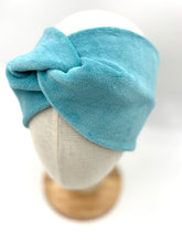 Lade das Bild in den Galerie-Viewer, Haarband aus Samt in Aquablau für Damen & Kinder