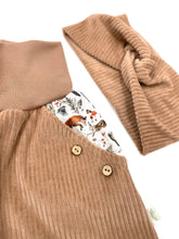 Lade das Bild in den Galerie-Viewer, Bio Breidcord Rock Haselnuss Waldtiere Fuchs Reh mit oder ohne Haarband