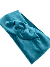 Lade das Bild in den Galerie-Viewer, Haarband aus Samt in Petrol für Damen & Kinder