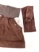 Lade das Bild in den Galerie-Viewer, Bio Breidcord Rock Braun Eselfamilie mit oder ohne Haarband