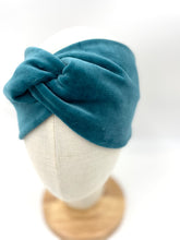 Lade das Bild in den Galerie-Viewer, Haarband aus Samt in Petrol für Damen & Kinder