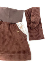 Lade das Bild in den Galerie-Viewer, Bio Breidcord Rock Braun Eselfamilie mit oder ohne Haarband