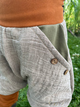 Lade das Bild in den Galerie-Viewer, MUSSELIN-HOSE NATUR MELIERT