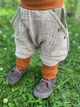 Lade das Bild in den Galerie-Viewer, MUSSELIN-HOSE NATUR MELIERT