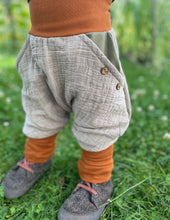 Lade das Bild in den Galerie-Viewer, MUSSELIN-HOSE NATUR MELIERT