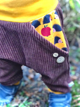 Lade das Bild in den Galerie-Viewer, CORDNICKY-HOSE BRAUN IGEL