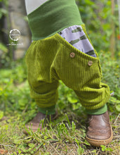 Lade das Bild in den Galerie-Viewer, CORDNICKY-HOSE HELLGRÜN KROKO