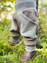 Lade das Bild in den Galerie-Viewer, WOLLWALK-HOSE GRAU FISCHGRÄTMUSTER