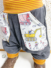 Lade das Bild in den Galerie-Viewer, CORDNICKY-HOSE GRAU BAUSTELLE