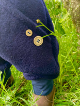 Lade das Bild in den Galerie-Viewer, WOLLWALK-HOSE DUNKELBLAU UNI