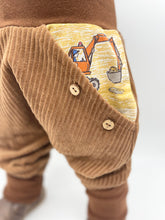 Lade das Bild in den Galerie-Viewer, CORDNICKY-HOSE HELLBRAUN BAUSTELLE BAGGER
