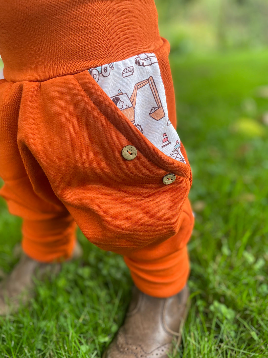 BIO SOFT SWEAT HOSE Rost Baustelle Bagger Taschen Mitwachsend