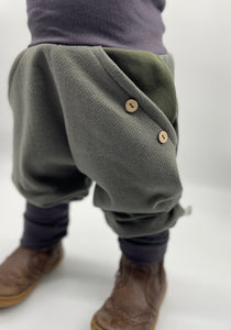 FISCHGRÄT-HOSE KHAKI/GRAU