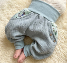 Lade das Bild in den Galerie-Viewer, Musselin-Hose Mint Feen Sommer Taschen
