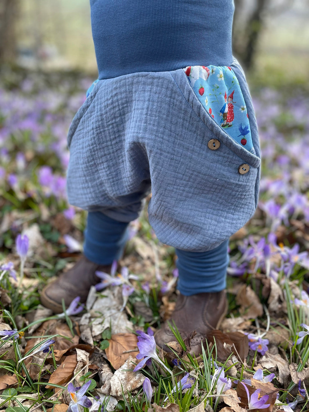 MUSSELIN-HOSE HELLBLAU PIPPA UND PELLE